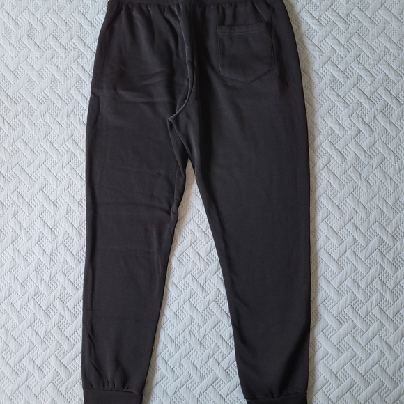Men's Fleece Black Jogger Pants - Picture 2 of 8